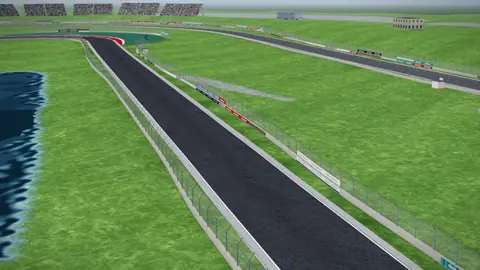 Die Strecke Shanghai International Circuit in unserer 3D-Umgebung, ohne Fahrzeuge