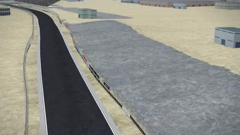 Die Strecke Yas Marina Circuit in unserer 3D-Umgebung, ohne Fahrzeuge