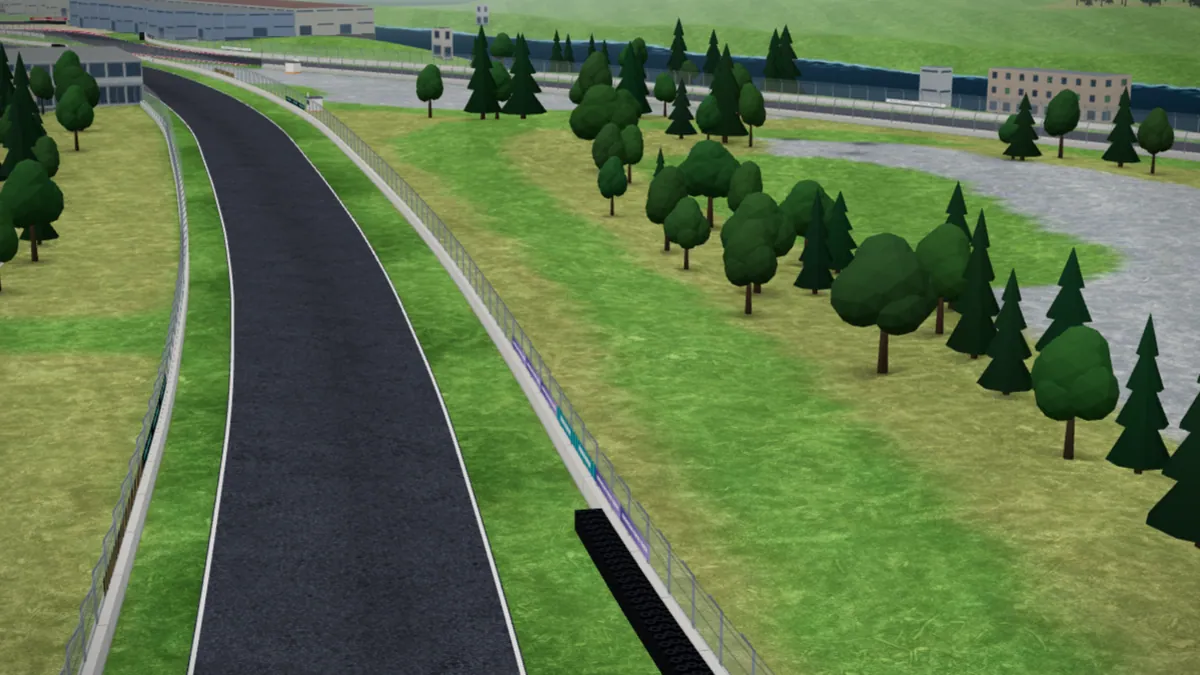 Die Strecke Circuit Gilles Villeneuve in unserer 3D-Umgebung, ohne Fahrzeuge